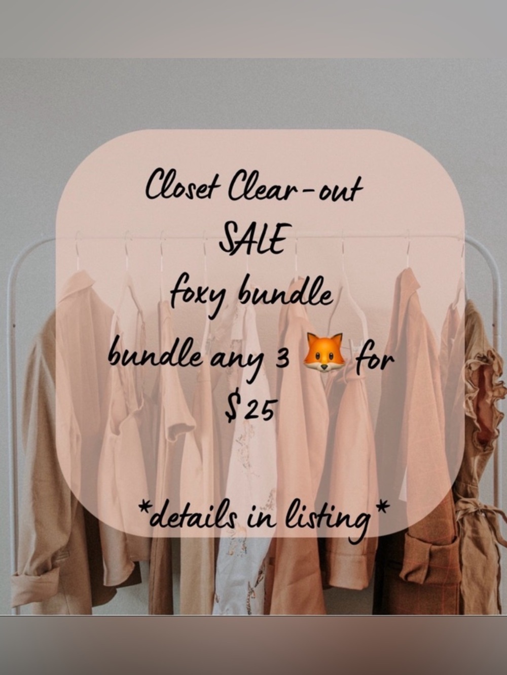 🦊 SALE 3 for $25 🦊